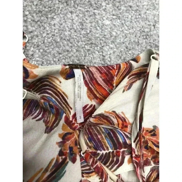 Free People Jumpsuit Wide Leg Crop Spaghetti Straps Button Up Sz 2 - Picture 7 of 15